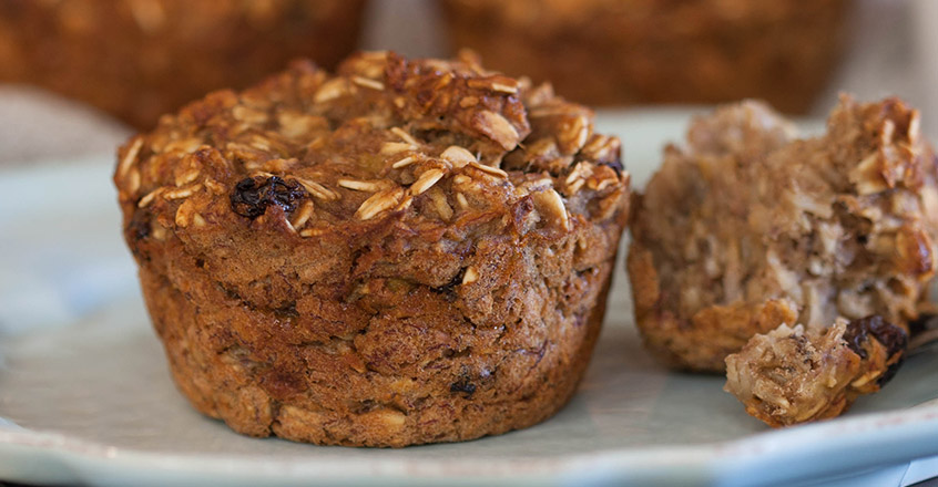 Muffins de avena para el desayuno