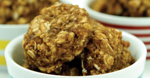 Galletas de banano y mantequilla de maní