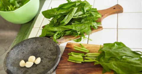 Espinaca al ajillo